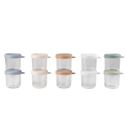 Üveg ételtárolók 10x 250 ml Natural