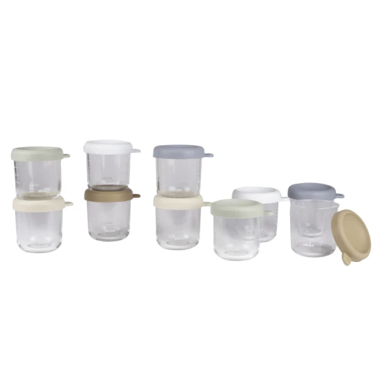 Beaba Üveg ételtárolók 10x 250 ml Natural