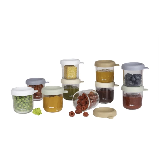 Beaba Üveg ételtárolók 10x 250 ml Natural