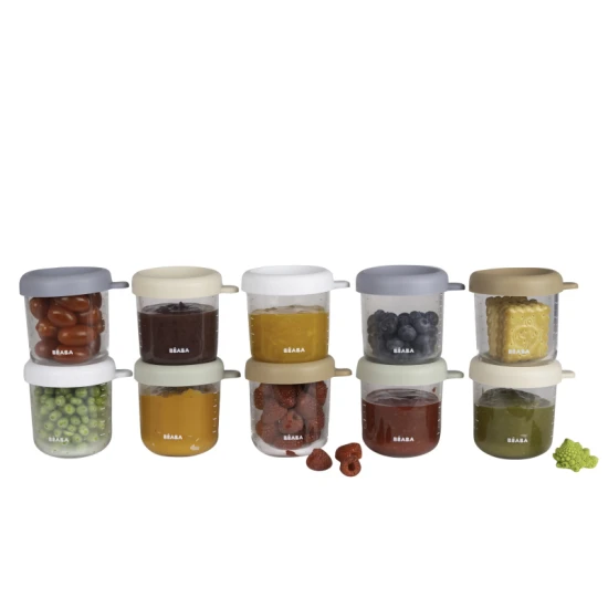 Beaba Üveg ételtárolók 10x 250 ml Natural
