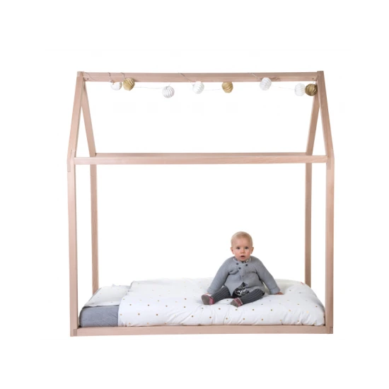 Childhome Natural 70×140 cm – Házikó gyerekágy-keret bükkből