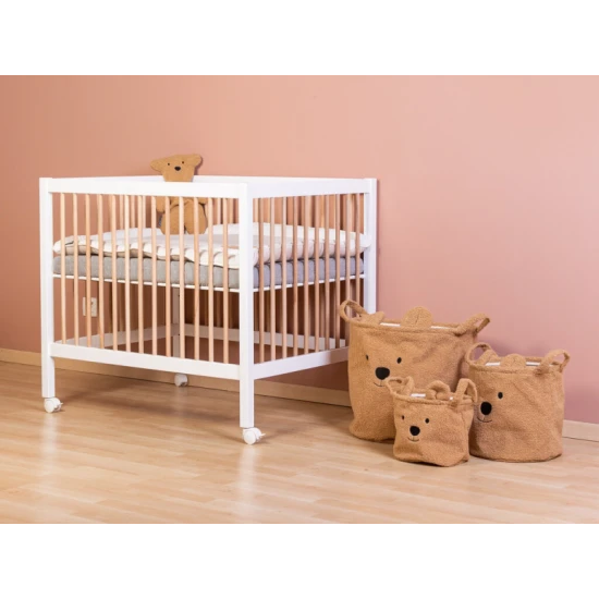 Childhome Teddy Beige 3 ks – 3 db plüss Teddy tárolókosár szett
