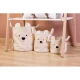 Childhome Teddy Off White 3 ks – 3 db plüss Teddy tárolókosár szett