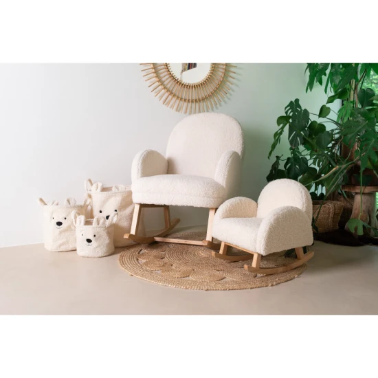 Childhome Teddy Off White 3 ks – 3 db plüss Teddy tárolókosár szett