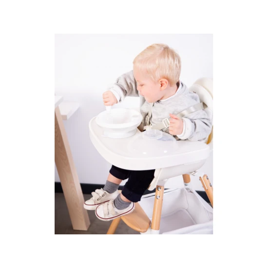 Childhome White – ABS tálca szilikon alátéttel az Evolu etetőszékhez