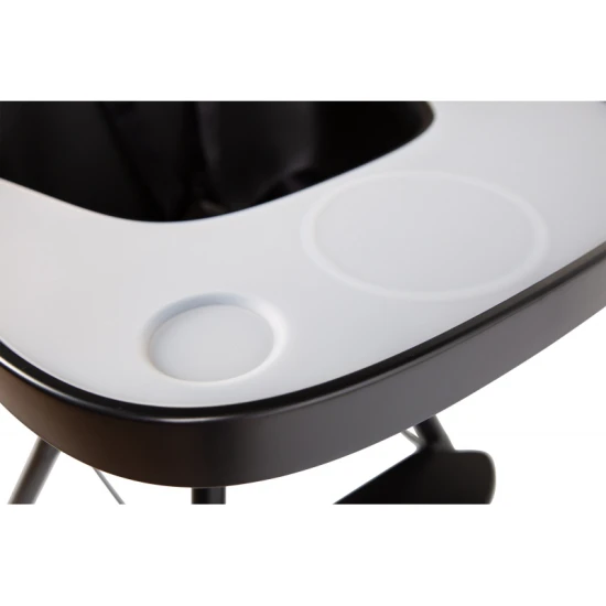 Childhome Black – ABS tálca szilikon alátéttel az Evolu etetőszékhez