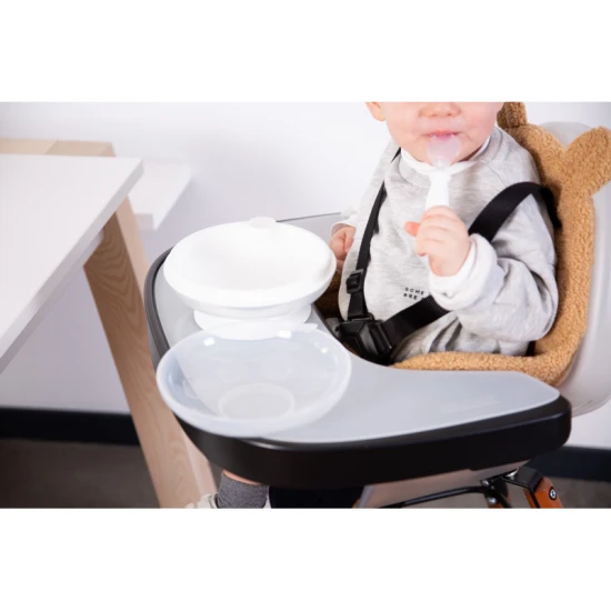 Childhome Black – ABS tálca szilikon alátéttel az Evolu etetőszékhez