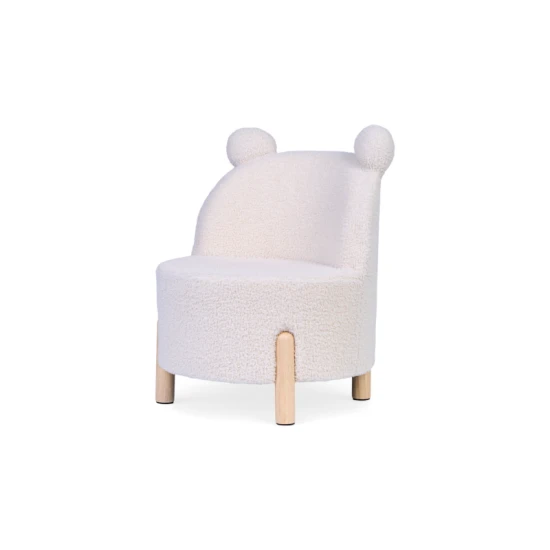 Gyerek fotel Teddy Off White Childhome Off White – gyerek fotel plüss huzattal
