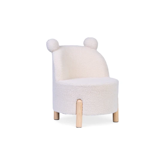 Gyerek fotel Teddy Off White Childhome Off White – gyerek fotel plüss huzattal
