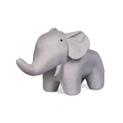 Textil elefánt álló Grey