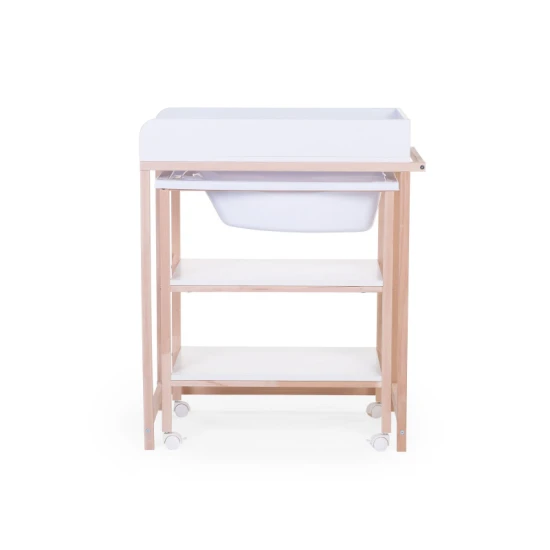 Pelenkázó pult káddal White Natural Childhome White Natural – pelenkázó pult fürdetőkáddal