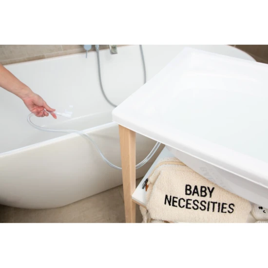 Pelenkázó pult káddal White Natural Childhome White Natural – pelenkázó pult fürdetőkáddal