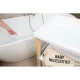 Pelenkázó pult káddal White Natural Childhome White Natural – pelenkázó pult fürdetőkáddal