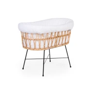 Rattan mózeskosár kovové nohy Jersey Ecru