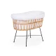Childhome kovové nohy Jersey Ecru – rattan mózeskosár matraccal