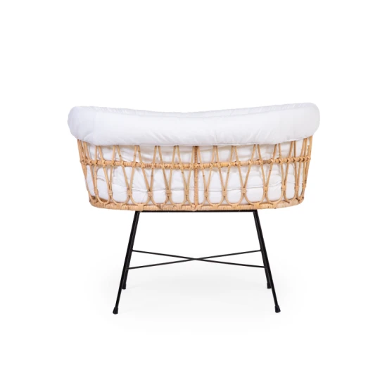 Childhome kovové nohy Jersey Ecru – rattan mózeskosár matraccal