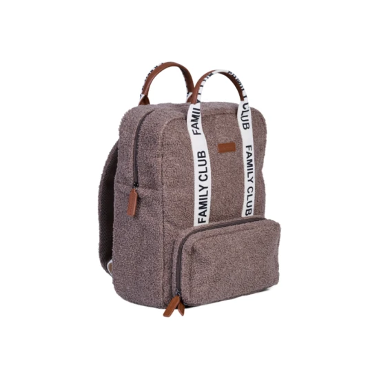 Childhome Family Club Signature Teddy Soft Brown – pelenkázó hátizsák 40×30×16 cm
