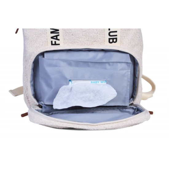 Pelenkázó hátizsák Family Club Signature Teddy Off White Childhome Family Club Signature Teddy Off White – pelenkázó hátizsák 40×30×16 cm