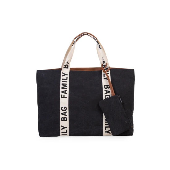 Utazótáska Family Bag Canvas Black Childhome Family Bag Canvas Black – utazótáska 55×40×18 cm