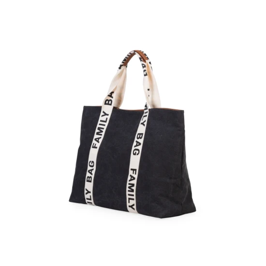 Utazótáska Family Bag Canvas Black Childhome Family Bag Canvas Black – utazótáska 55×40×18 cm
