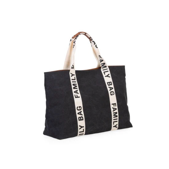 Utazótáska Family Bag Canvas Black Childhome Family Bag Canvas Black – utazótáska 55×40×18 cm