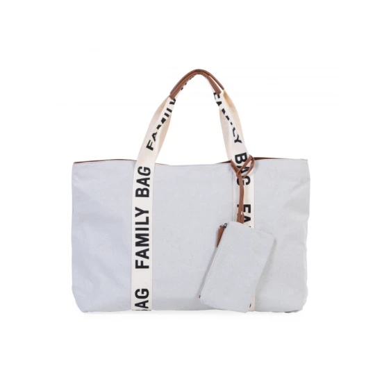 Childhome Family Bag Canvas Off White – utazótáska 55×40×18 cm