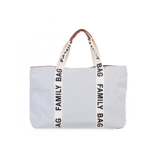 Childhome Family Bag Canvas Off White – utazótáska 55×40×18 cm