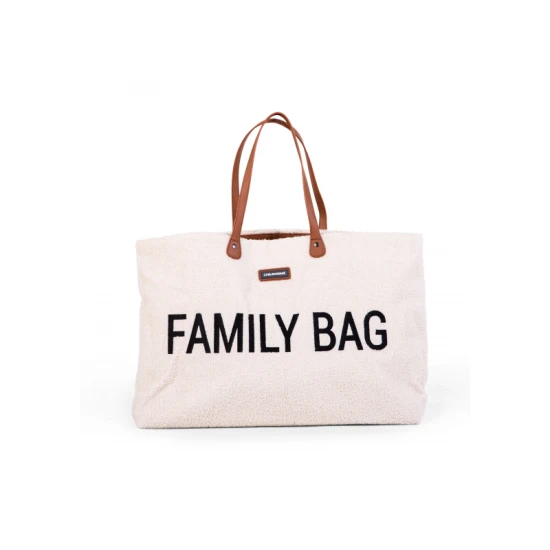 Childhome Family Bag Teddy Off White – utazótáska 55×40×18 cm