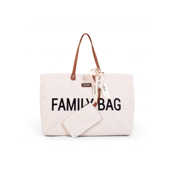 Childhome Family Bag Teddy Off White – utazótáska 55×40×18 cm