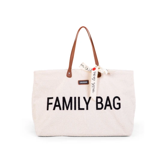 Childhome Family Bag Teddy Off White – utazótáska 55×40×18 cm