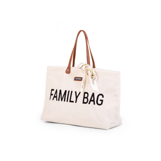 Childhome Family Bag Teddy Off White – utazótáska 55×40×18 cm