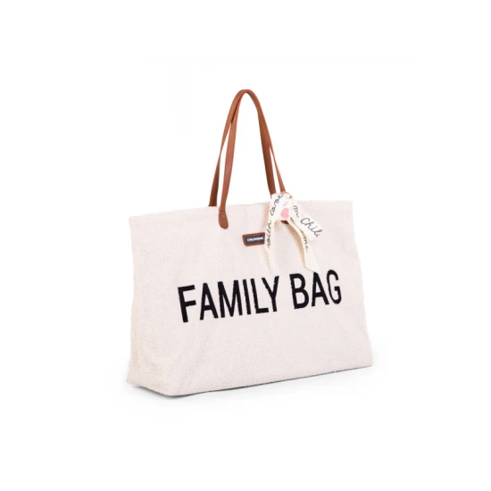 Childhome Family Bag Teddy Off White – utazótáska 55×40×18 cm