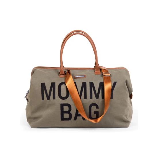 Childhome Mommy Bag Canvas Khaki – pelenkázó táska 55×30×40 cm