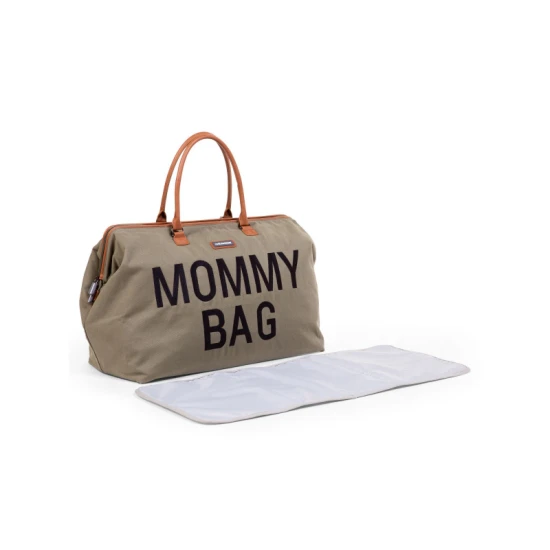Childhome Mommy Bag Canvas Khaki – pelenkázó táska 55×30×40 cm