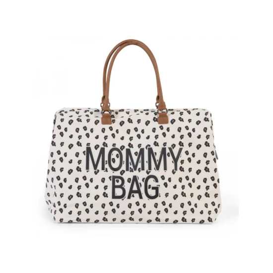 Childhome Mommy Bag Canvas Leopard – pelenkázó táska 55×30×40 cm