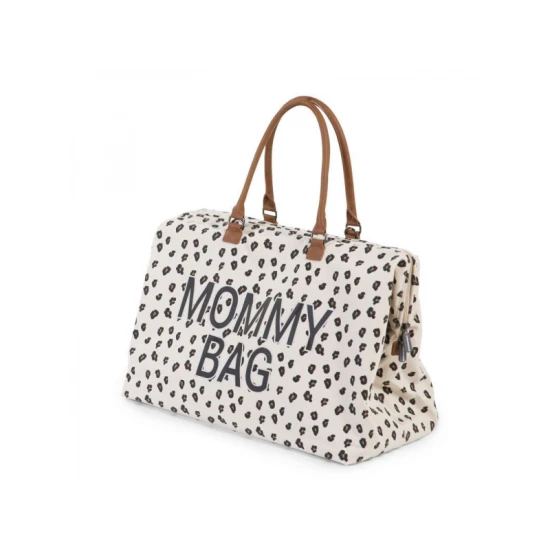 Childhome Mommy Bag Canvas Leopard – pelenkázó táska 55×30×40 cm