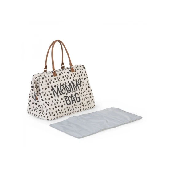 Childhome Mommy Bag Canvas Leopard – pelenkázó táska 55×30×40 cm