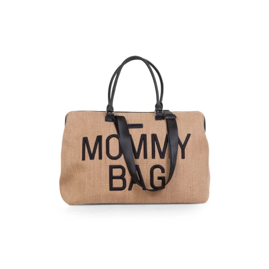 Childhome Mommy Bag Raffia Look – pelenkázó táska 55×30×40 cm