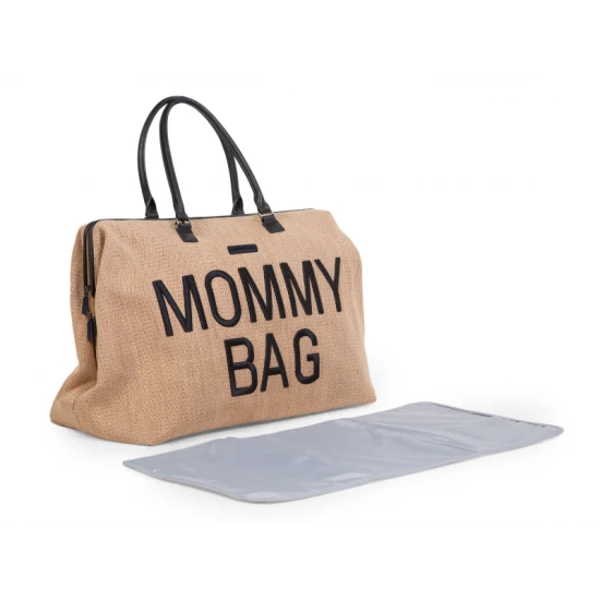 Childhome Mommy Bag Raffia Look – pelenkázó táska 55×30×40 cm