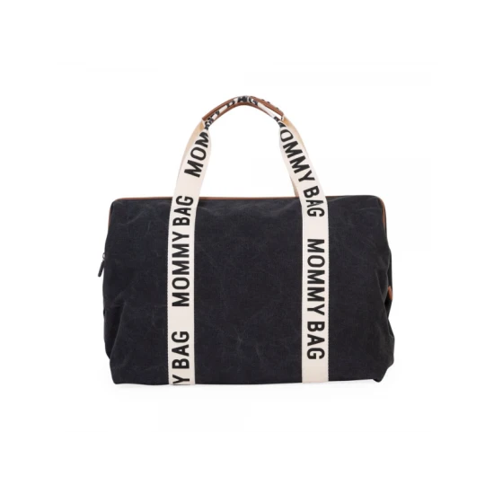 Pelenkázó táska Mommy Bag Canvas Black Childhome Mommy Bag Canvas Black – pelenkázó táska 55×30×40 cm