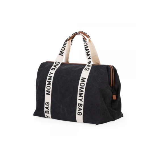 Pelenkázó táska Mommy Bag Canvas Black Childhome Mommy Bag Canvas Black – pelenkázó táska 55×30×40 cm