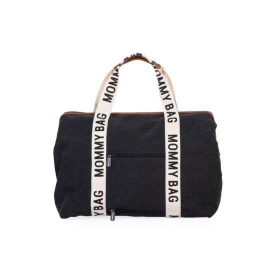 Pelenkázó táska Mommy Bag Canvas Black Childhome Mommy Bag Canvas Black – pelenkázó táska 55×30×40 cm