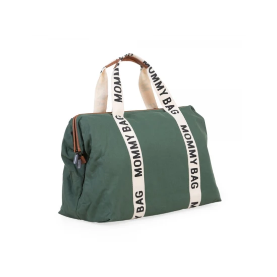 Pelenkázó táska Mommy Bag Canvas Green Childhome Mommy Bag Canvas Green – pelenkázó táska 55×30×40 cm