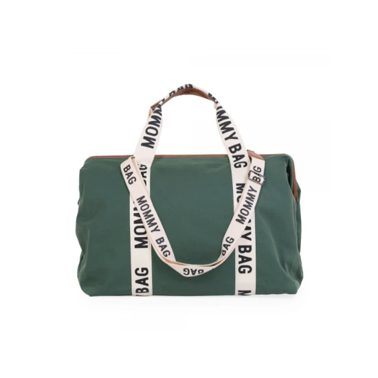 Pelenkázó táska Mommy Bag Canvas Green Childhome Mommy Bag Canvas Green – pelenkázó táska 55×30×40 cm