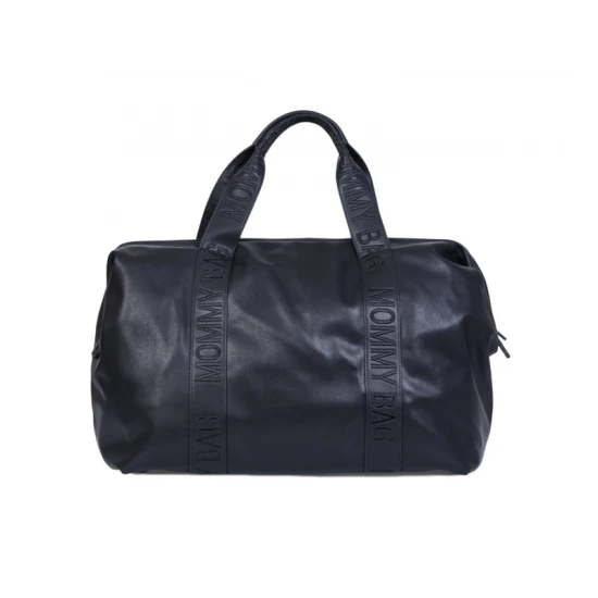Pelenkázó táska Mommy Bag Signature Vegan Leather Black Childhome Mommy Bag Signature Vegan Leather Black – pelenkázó táska 55×30×40 cm