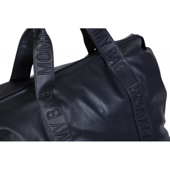 Pelenkázó táska Mommy Bag Signature Vegan Leather Black Childhome Mommy Bag Signature Vegan Leather Black – pelenkázó táska 55×30×40 cm