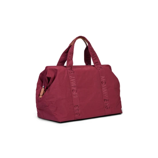 Childhome Mommy Bag Signature Urban Burgundy – pelenkázó táska 55×30×40 cm