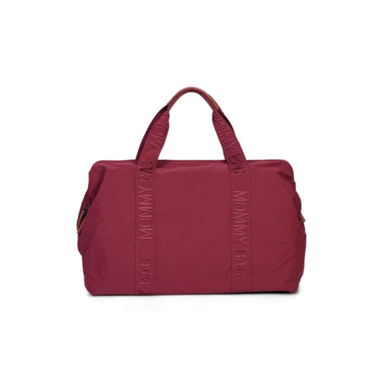 Childhome Mommy Bag Signature Urban Burgundy – pelenkázó táska 55×30×40 cm