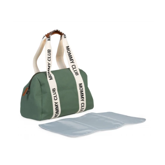 Pelenkázó táska Mommy Club Signature Canvas Green Childhome Mommy Club Signature Canvas Green – pelenkázó táska 38×27×21 cm