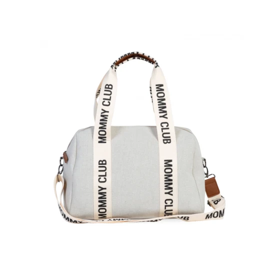 Pelenkázó táska Mommy Club Signature Canvas Off White Childhome Mommy Club Signature Canvas Off White – pelenkázó táska 38×27×21 cm